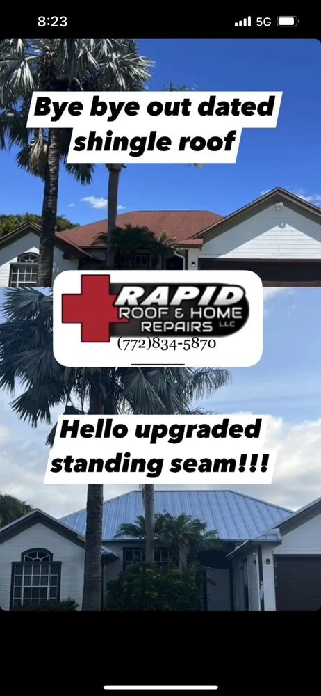 Licensed flat roof repair near you in Port St. Lucie, FL by Rapid Roof & Home Repairs