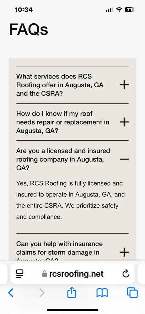 Slide of RCS Roofing