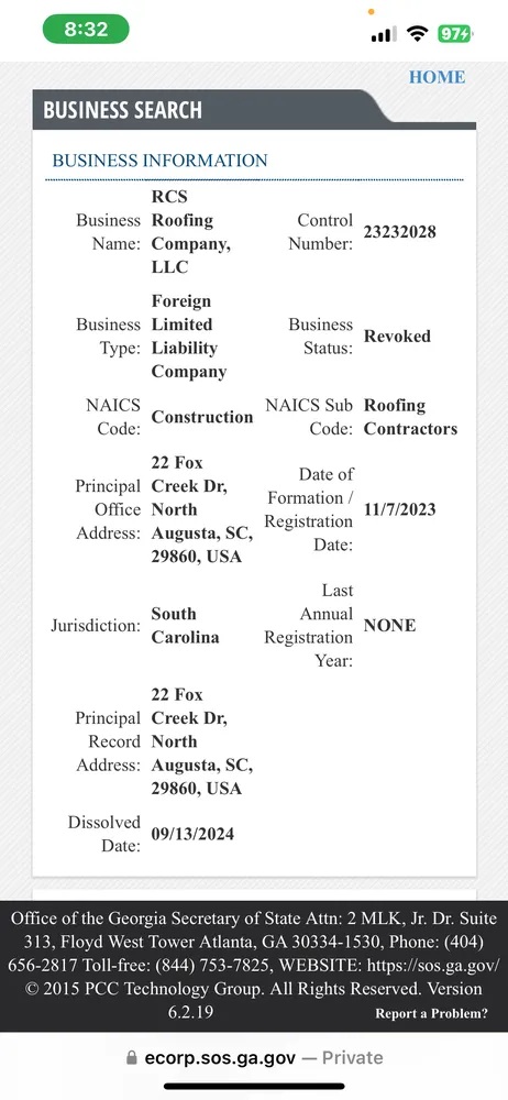 Slide of RCS Roofing