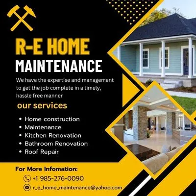 R&E Home Maintenance And Renovation Logo