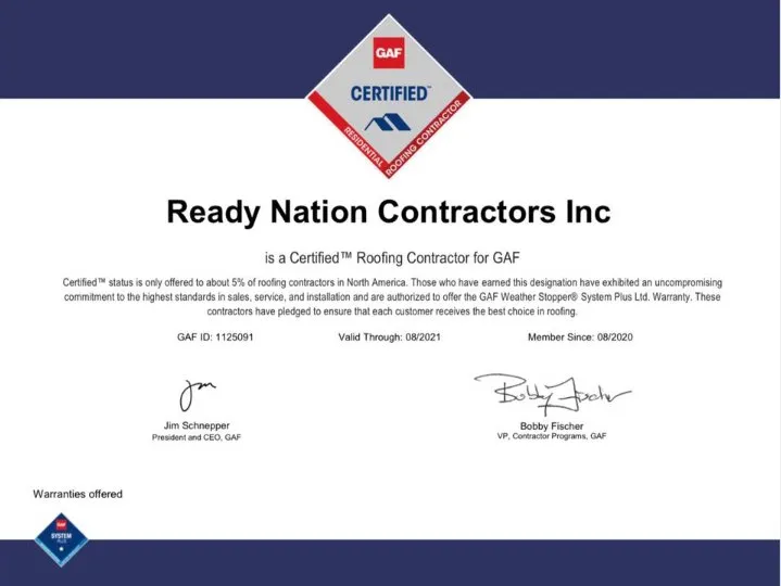 Slide of Ready Nation Contractors