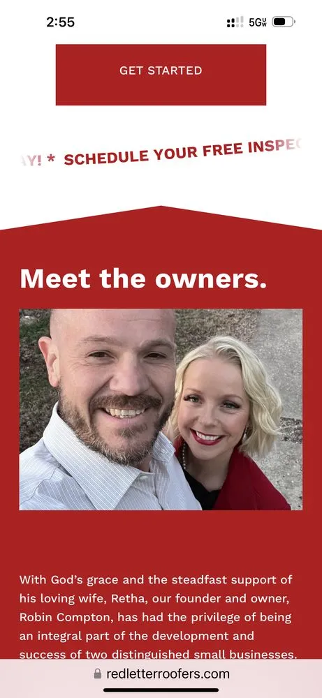 Slide of Red Letter Roofing