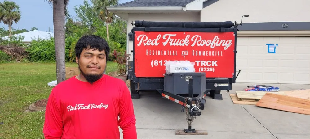 Slide of Red Truck Roofing