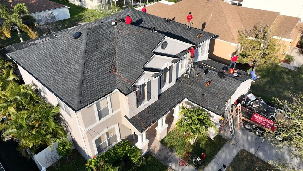 Slide of Red Truck Roofing