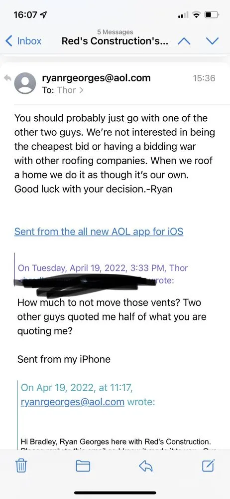 Slide of Red's Construction