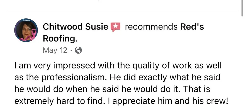 Slide of Red's Roofing & Construction