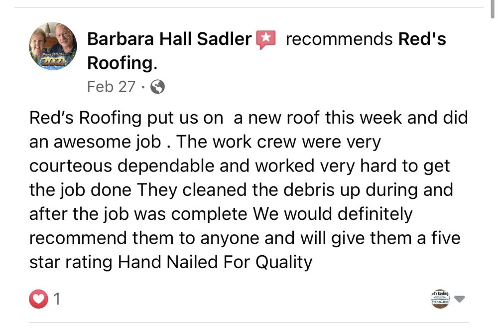 Slide of Red's Roofing & Construction