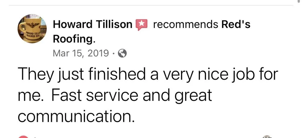 Slide of Red's Roofing & Construction