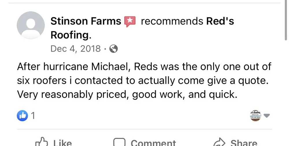 Slide of Red's Roofing & Construction