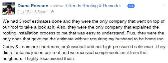 Slide of Reed's Roofing & Remodel