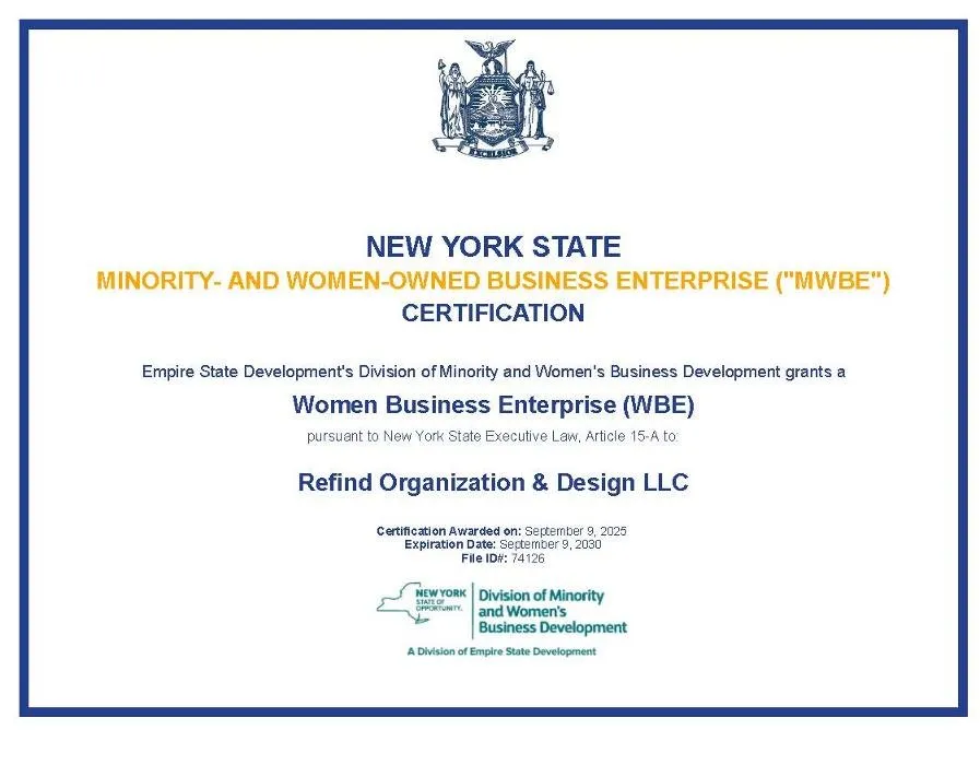 Slide of Refind Organization & Design