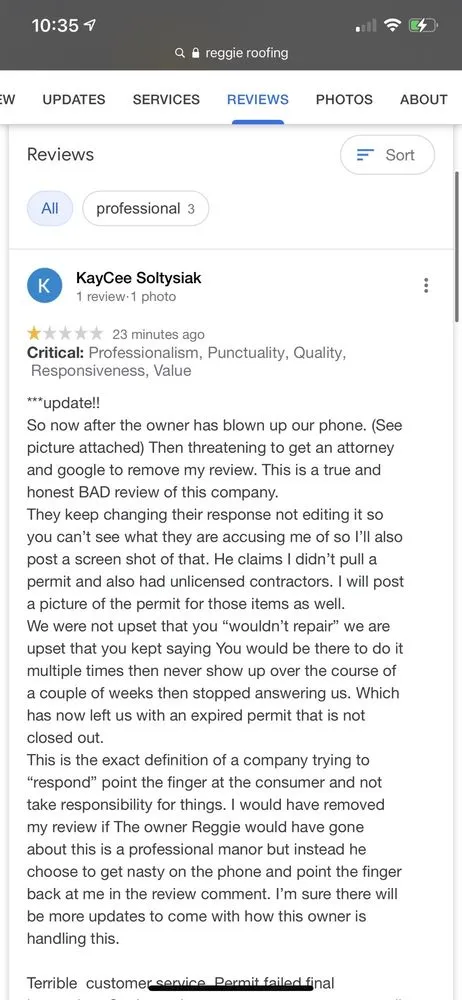 Slide of Reggie Reed Roofing