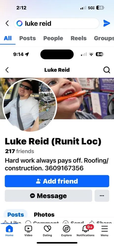 Slide of Reid Construction