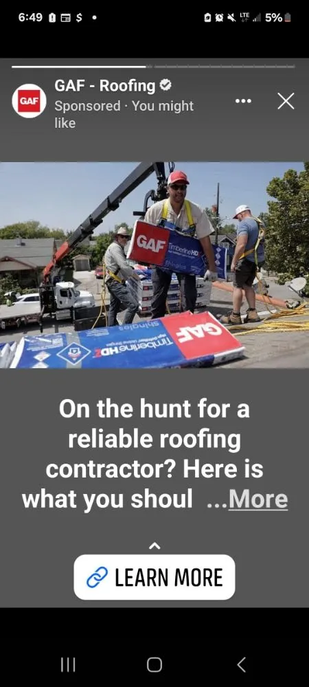 Local roof installation in Buckley, MI by Reliable Roofing and Siding
