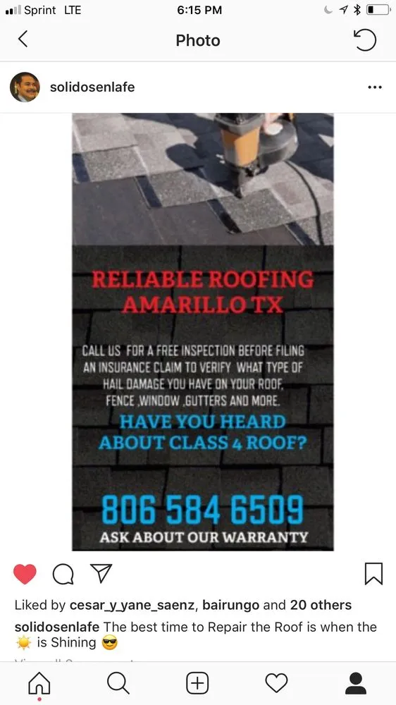 Slide of Reliable Roofing Solutions