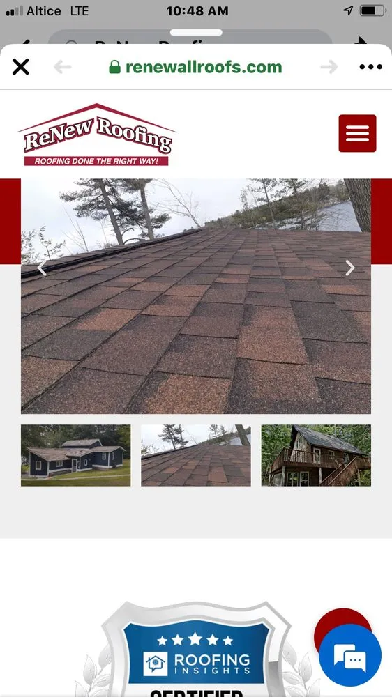 Slide of renew roofing