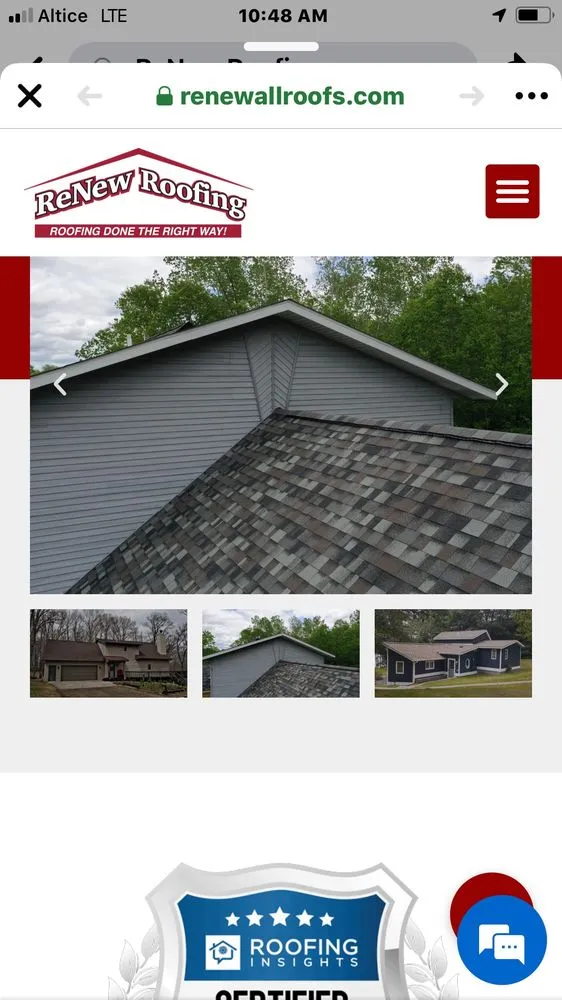 Slide of renew roofing