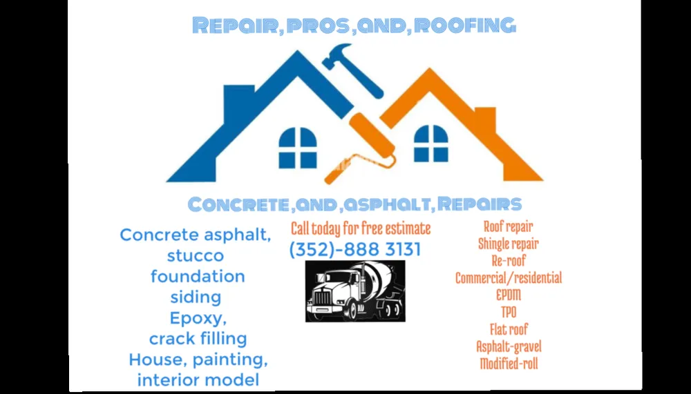 Slide of Repair Pros and Roofing