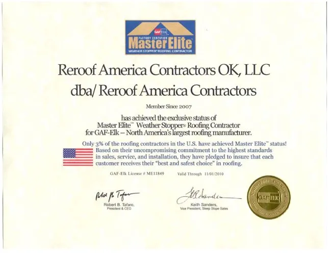 Slide of Reroof America Contractors