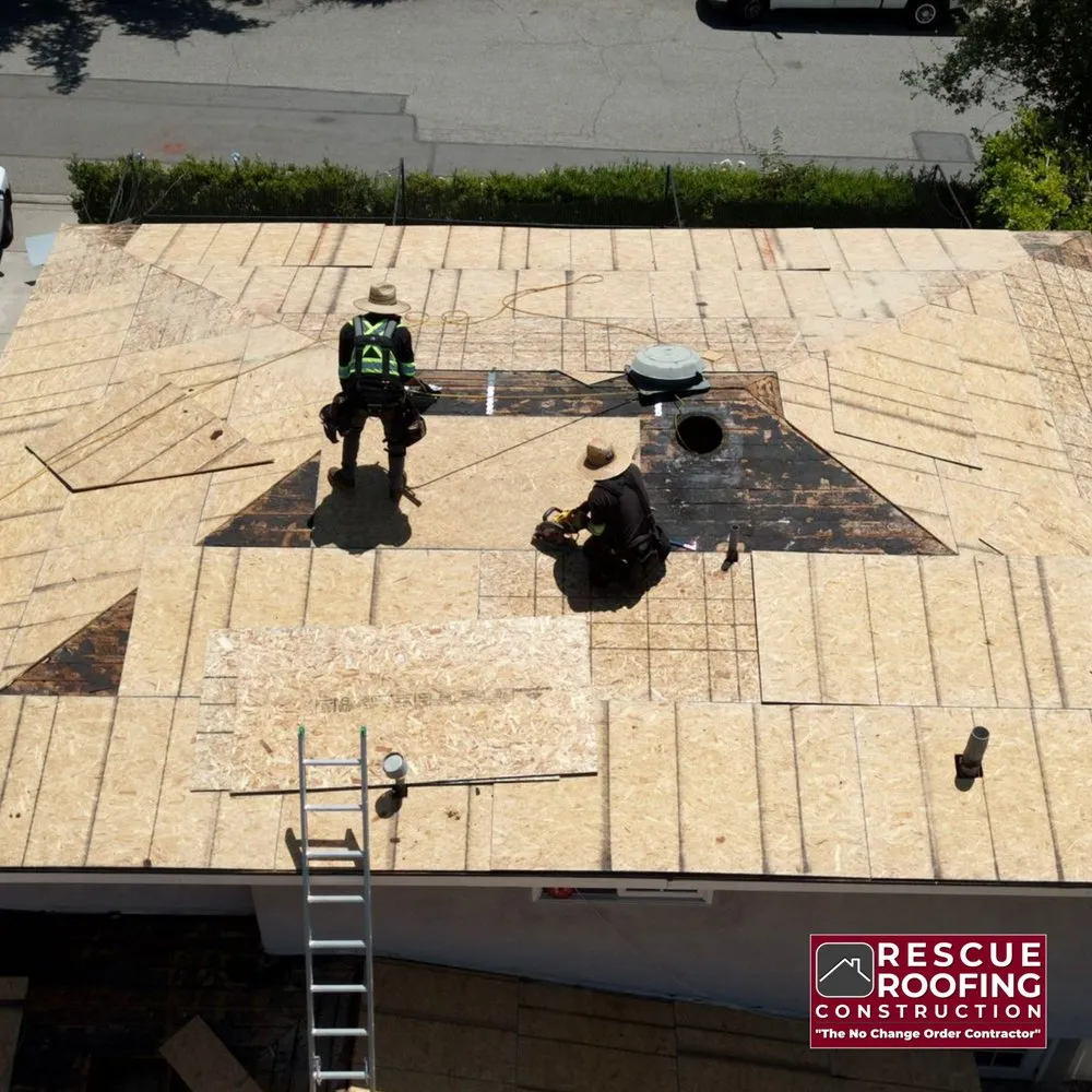 Slide of Rescue Roofing Construction