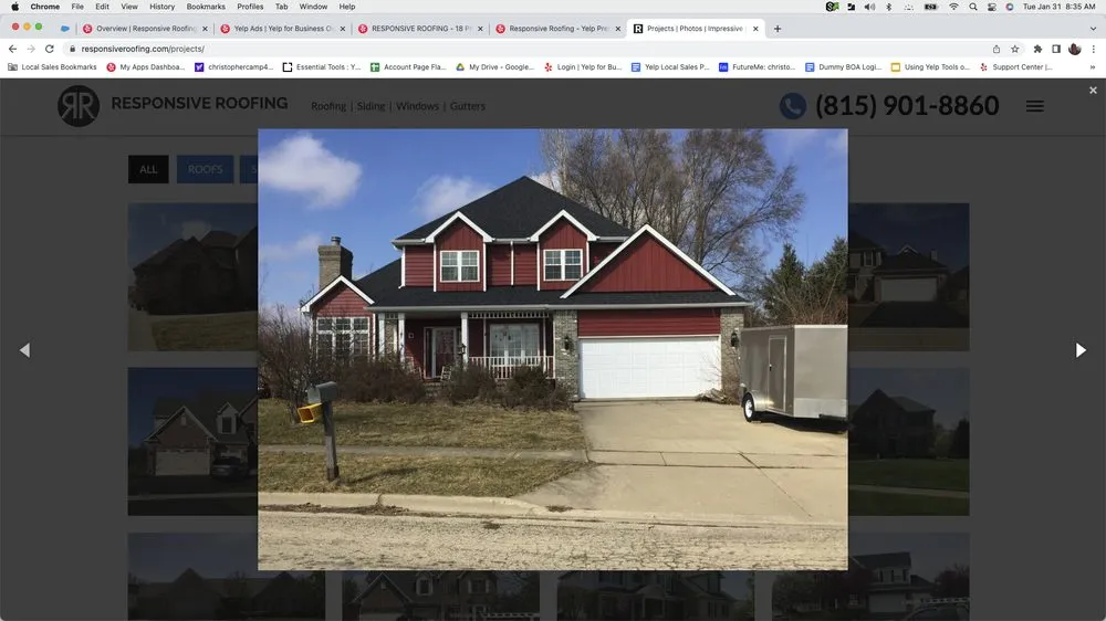 Slide of Responsive Roofing