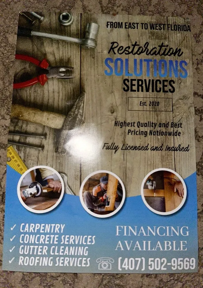 Slide of Restoration Solutions