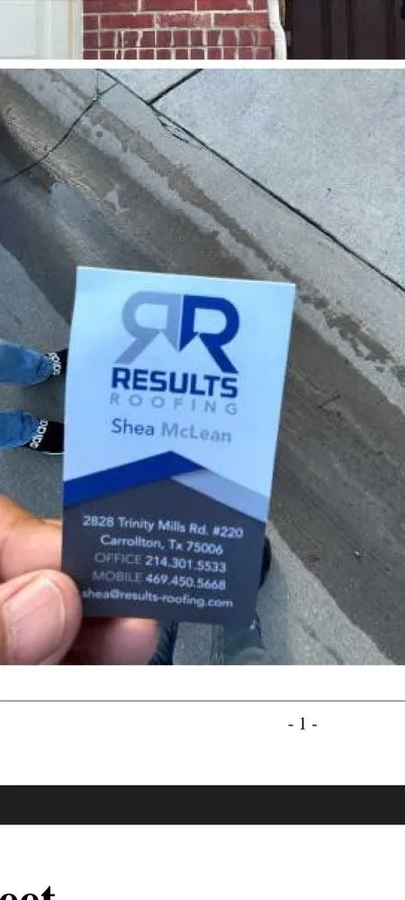Slide of Results Roofing