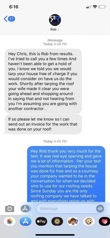 Slide of Results Roofing