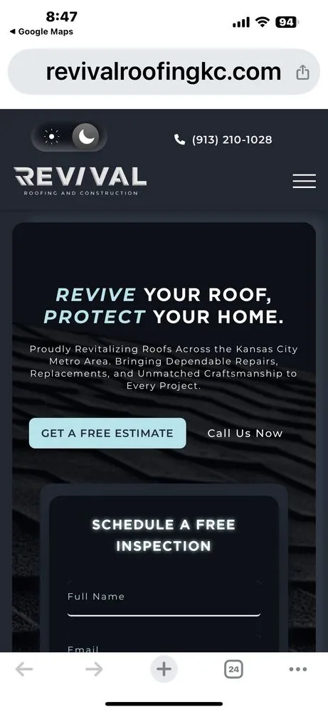 Slide of Revival Roofing