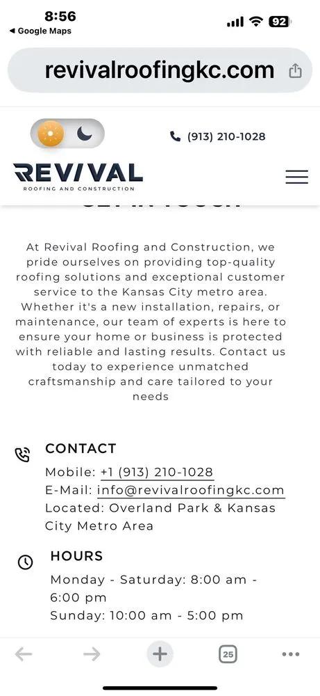 Slide of Revival Roofing