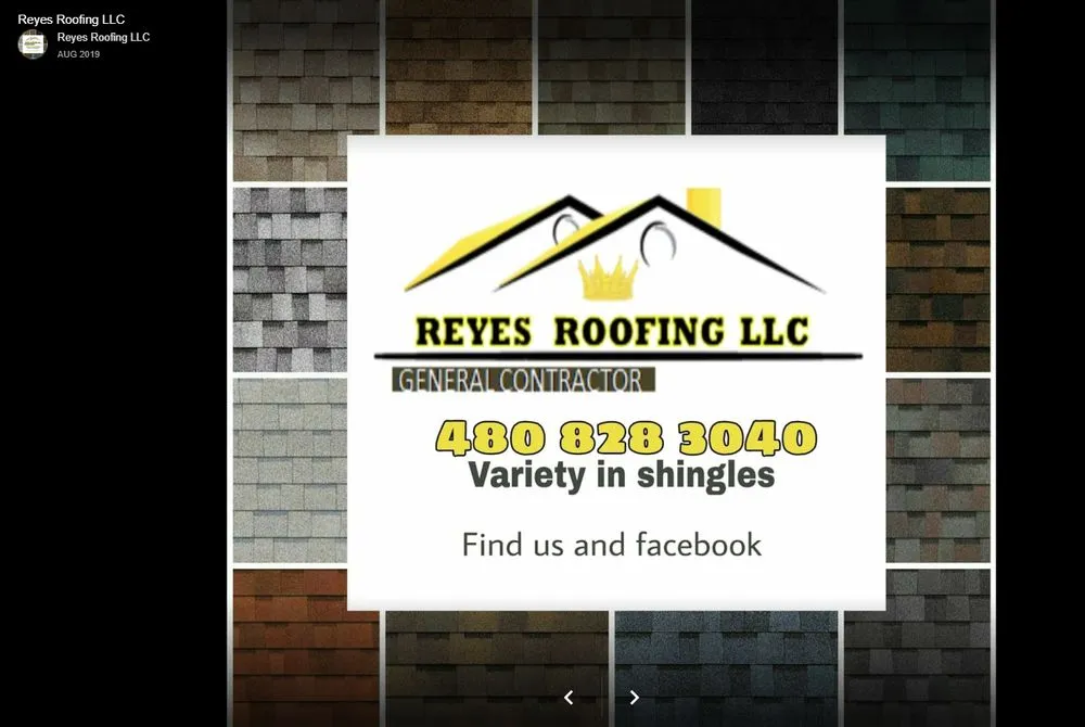 Slide of Reyes Roofing