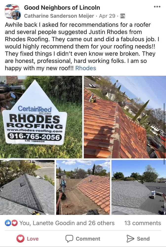 Slide of Rhodes Roofing