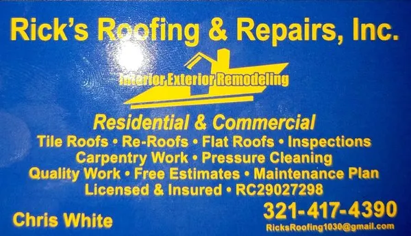 Rick's Roofing and Repair Logo