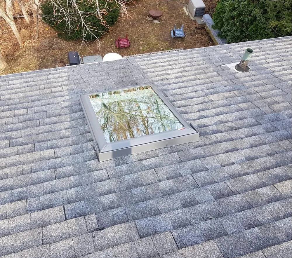 Slide of Right service skylight repair and roof repair