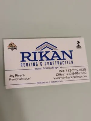 Rikan Roofing and Construction Logo