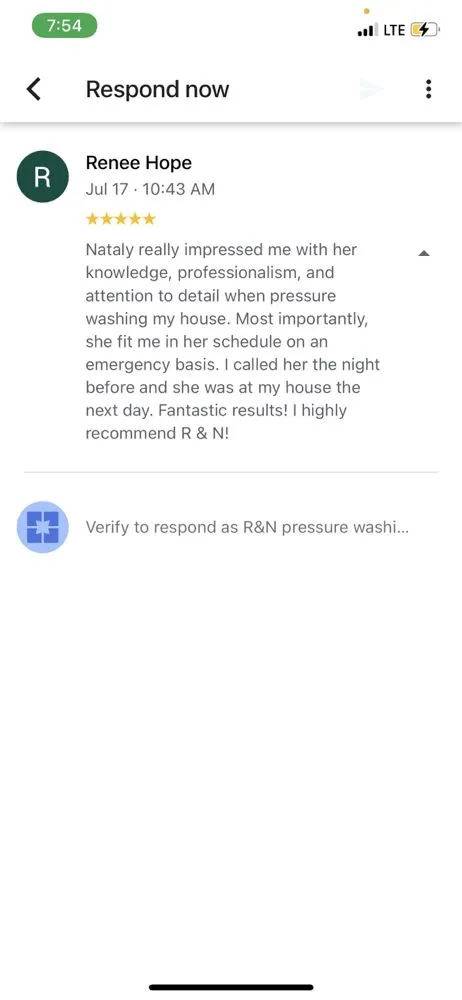 Slide of R&N Pressure Washing