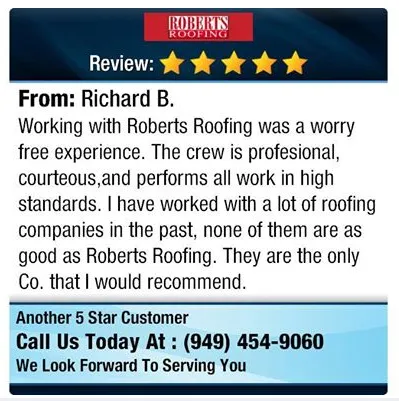 Slide of Robert's Roofing
