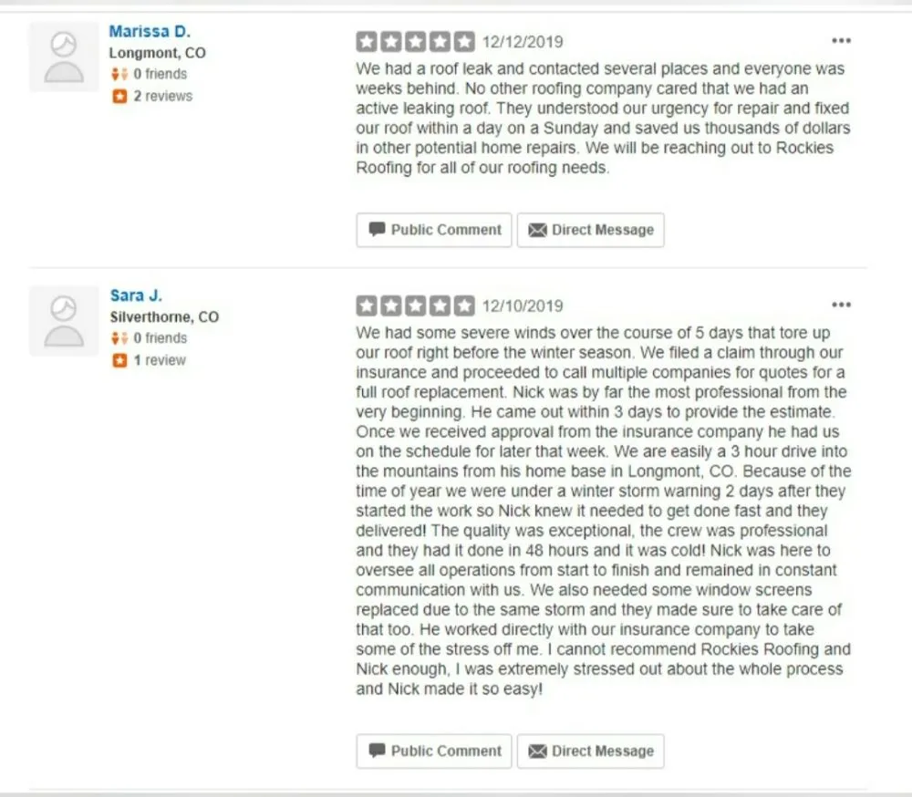 Slide of Rockies Roofing