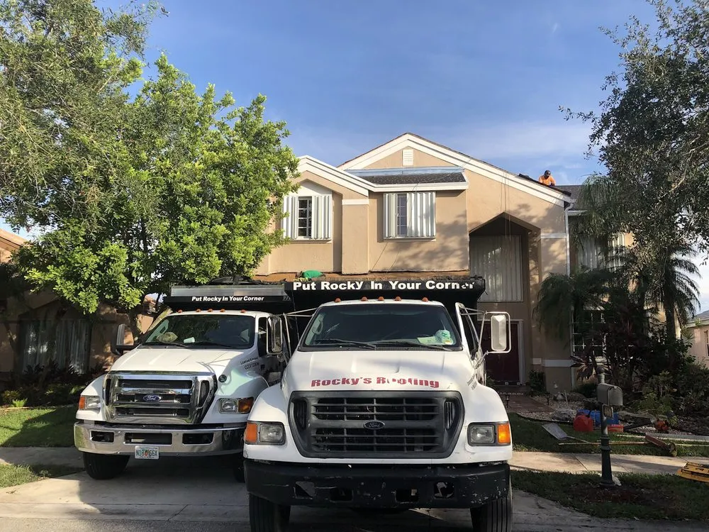 Slide of Rocky's Roofing