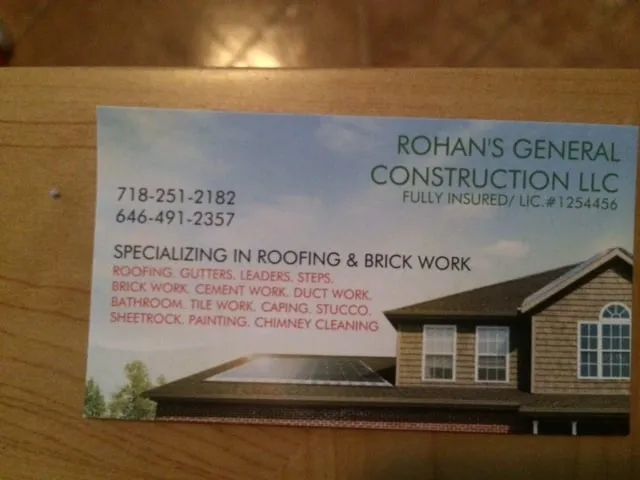 Slide of Rohan's General Construction