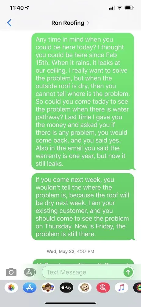 Slide of Ron Paveloff Roofing