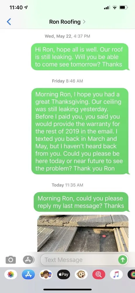 Slide of Ron Paveloff Roofing