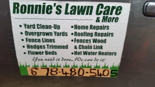 Ronnie's Lawn Care & More Logo
