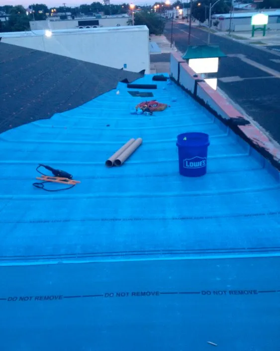 Slide of Roof 1 Construction