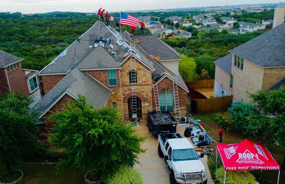Slide of Roof 1 Construction