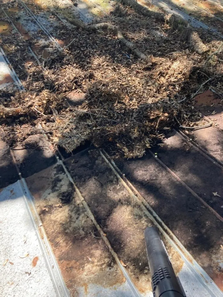 Slide of Roof and Gutter Cleaning