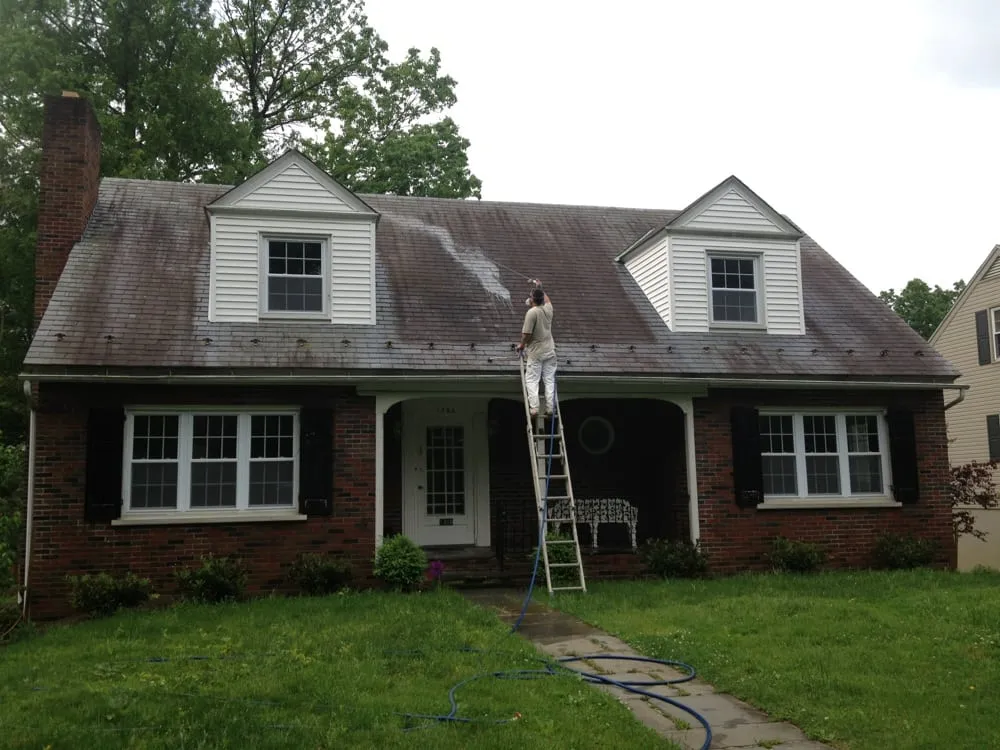 Slide of Roof Cleaning By A&E