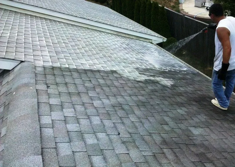 Slide of Roof Cleaning By A&E