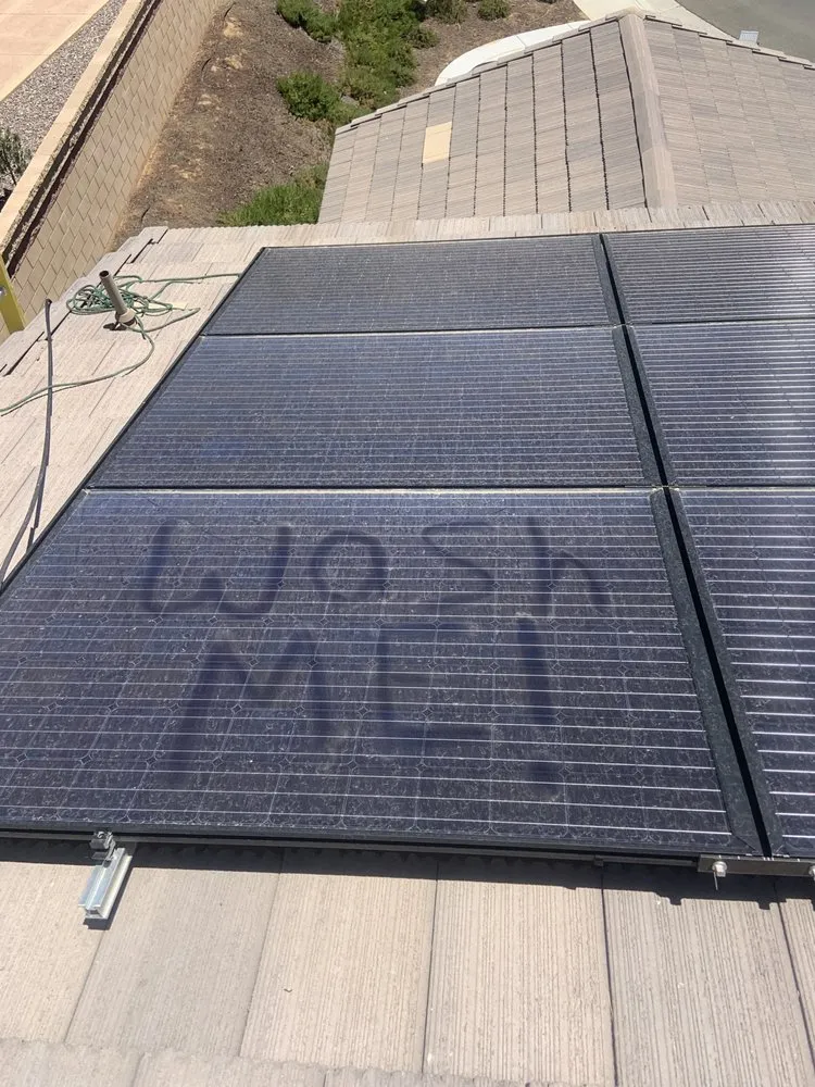 Slide of Roof Doctor Solar Panel Cleaning