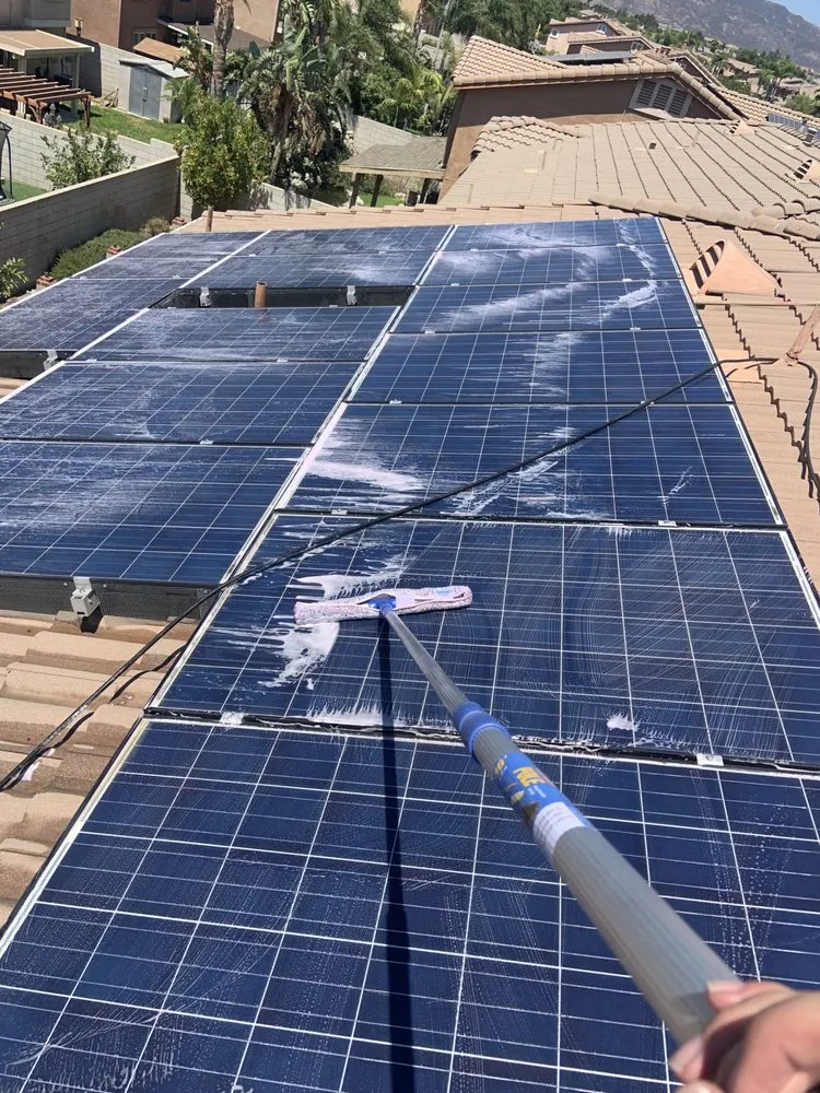 Slide of Roof Doctor Solar Panel Cleaning